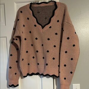 Pink Polka Dot Sweater